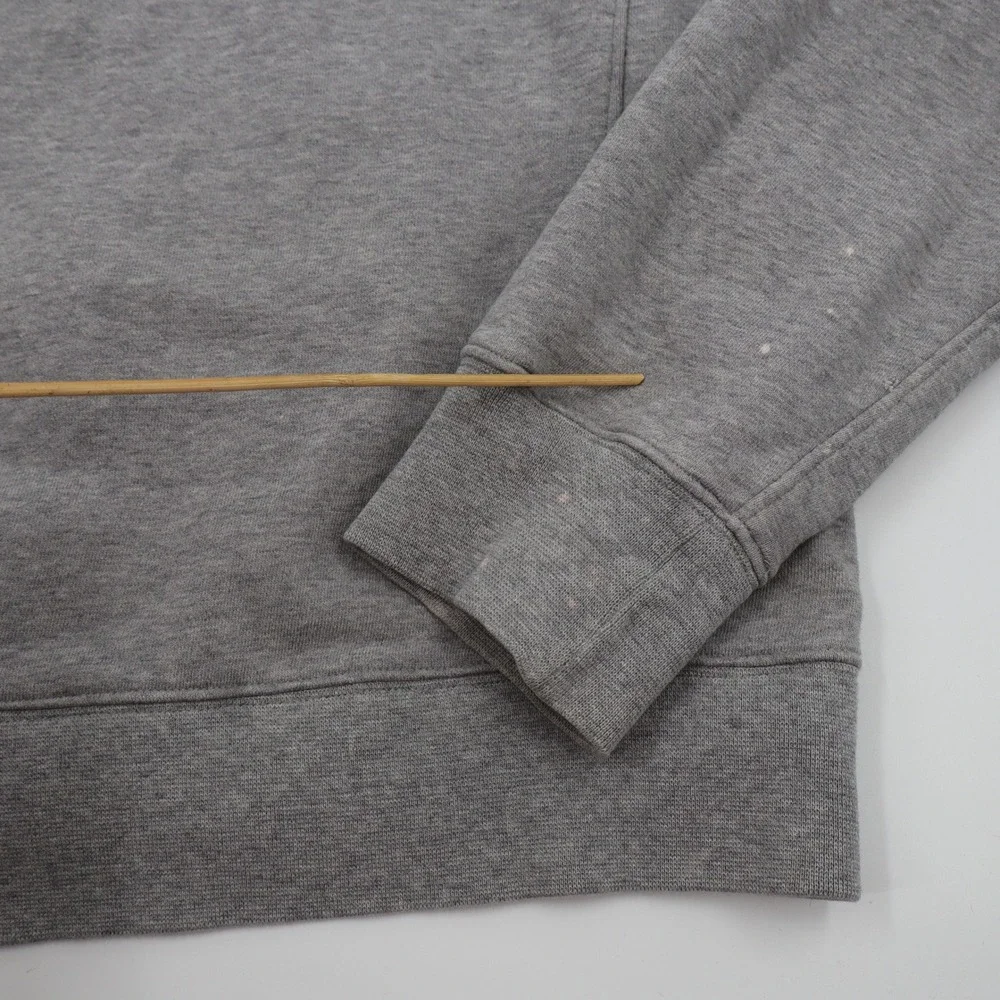 Nike Sportswear Hoodie Mens‎ Medium Grey Red Bonded Zip Tech Fleece NSW Full Zip